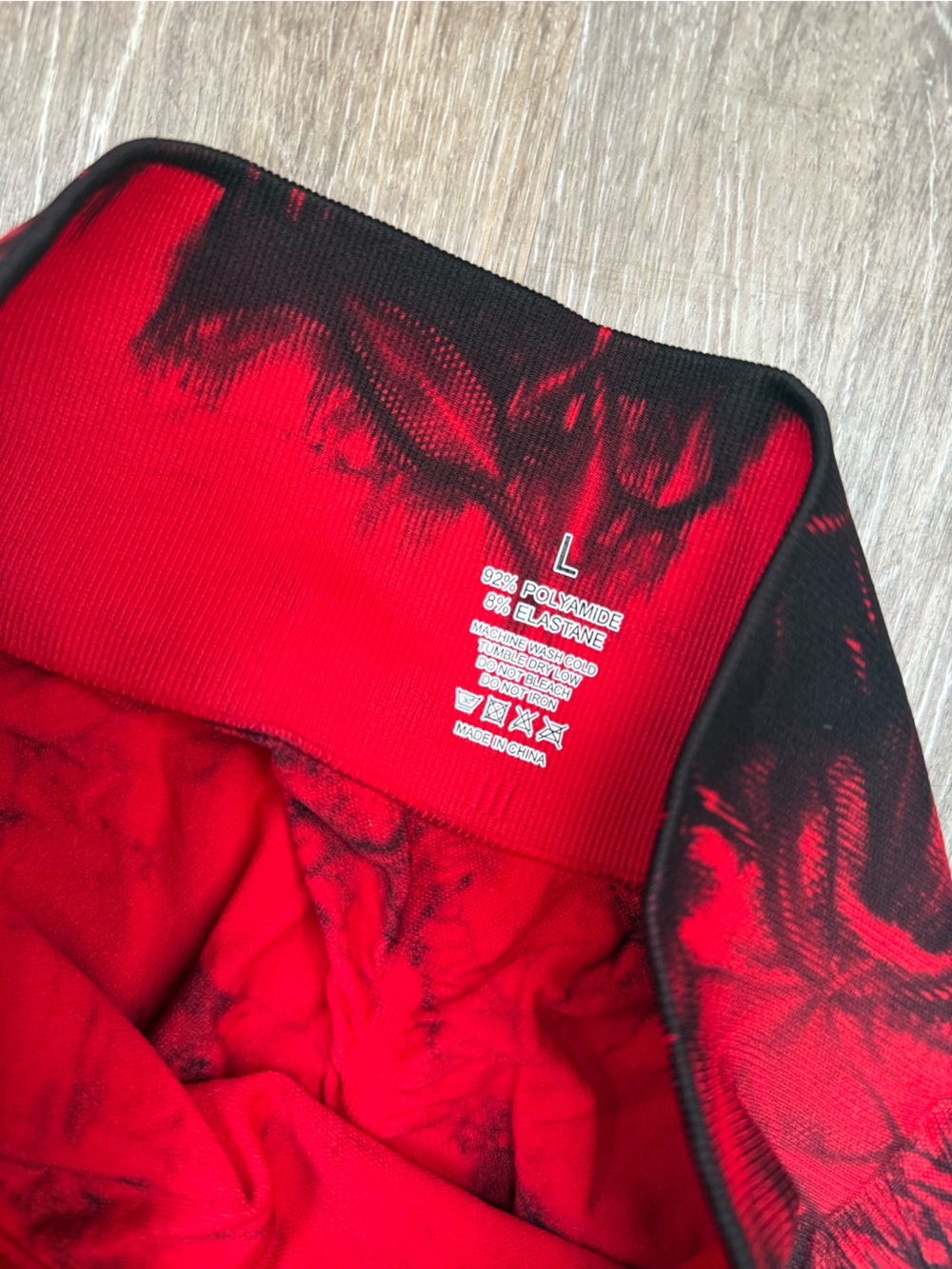 Red & Black Tie-Dye Wide Leg Leggings - Picture 2 of 3